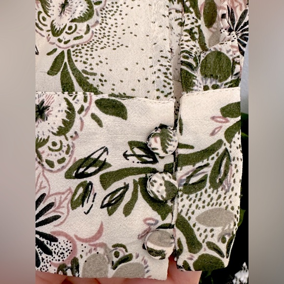 Free People Floral V-Neck Dress with Tassel Tie - Picture 8 of 8